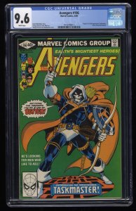 Avengers #196 CGC NM+ 9.6 White Pages 1st Appearance Taskmaster George Perez!