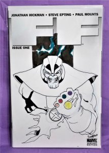 FF #1 Future Foundation Thanos Signed & Remarked by Chris Campana (Marvel, 2011)