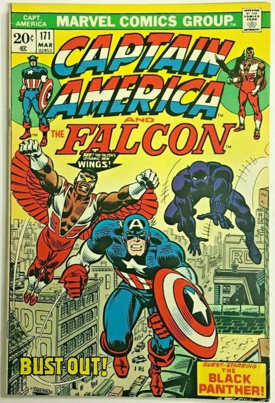 CAPTAIN AMERICA#171 FN/VF 1974 FALCON'S WINGS MARVEL BRONZE AGE COMICS