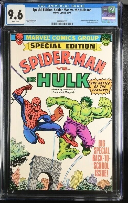 SPECIAL EDITION SPIDER-MAN VS THE HULK #NN 1979 MARVEL CGC 9.6 WHITE PAGES 4002