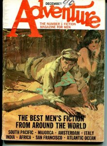 Adventure 12/1970-Popular-pulp fiction-Basil Gorgos-Marlowe-Pronzini-VG 