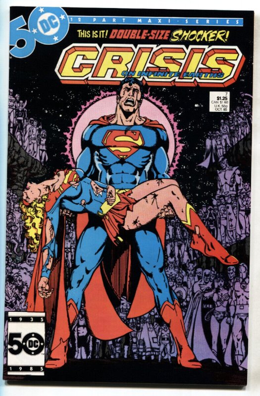 CRISIS ON INFINITE EARTH #7--1985--DC COMICS--SUPERGIRL DEATH--SUPERMAN--NM-