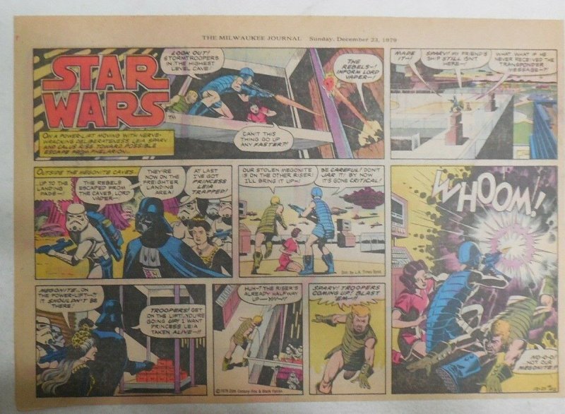 Star Wars Sunday Page #42 by Russ Manning from 12/23/1979 Large Half Page Size!