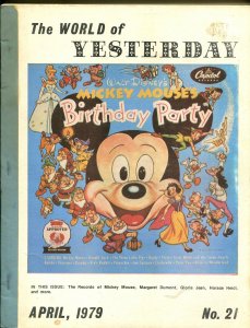 World of Yesterday #21 4/1979-Mickey Mouse-Disney records-star's obits-G/VG