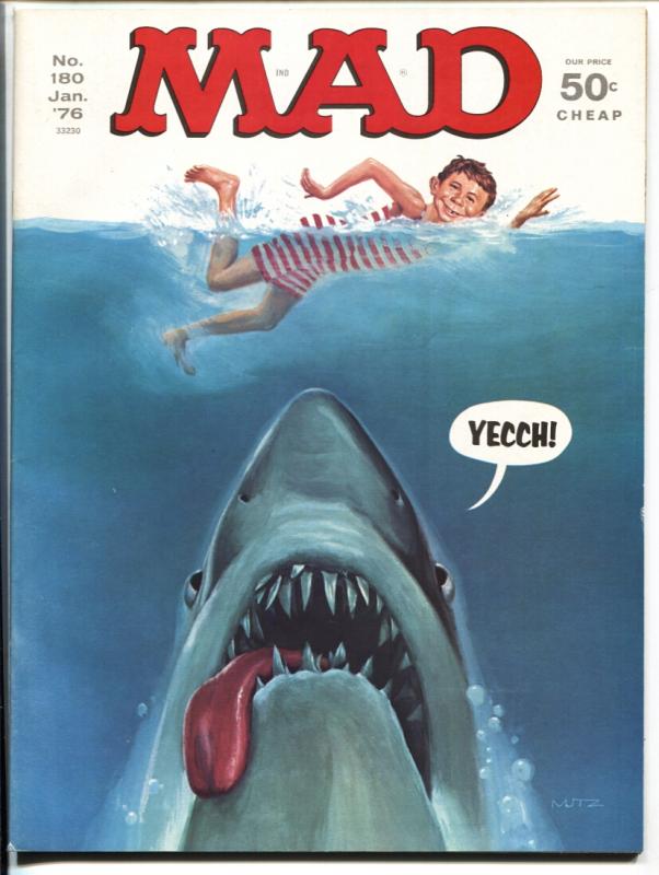 Mad-Magazine-#180-1976 JAWS-Mort Drucker-Don Martin-HIGH GRADE