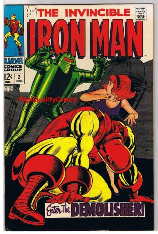 IRON MAN #2, VF/NM, Tony Stark, Demolisher Robot, 1968, more IM in store