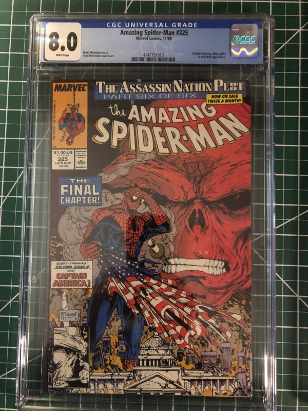 The Amazing Spider-Man #323, 324, 325 (1989) CGC graded Direct editions