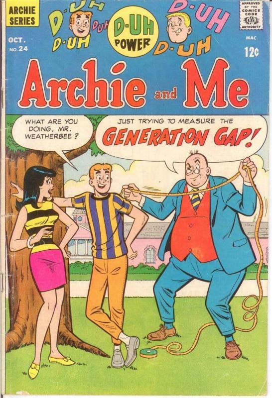 ARCHIE & ME (1964-1987)  24 G-VG Oct. 1968 COMICS BOOK 