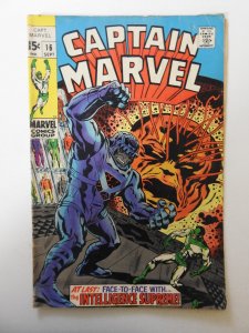Captain Marvel #16 (1969) GD/VG Condition! Moisture stain
