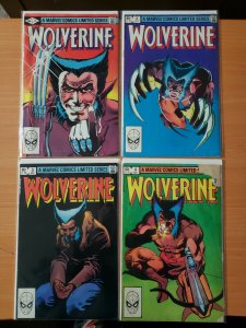 WOLVERINE 1-4 Complete Set Run! ~ VERY GOOD - FINE FN ~ 1982 Marvel Comics