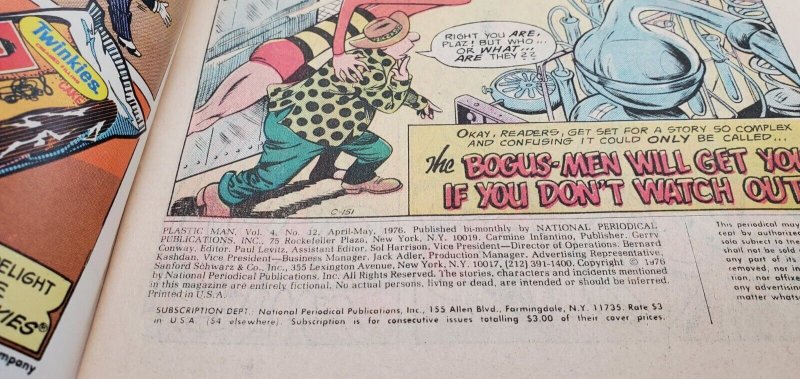 PLASTIC MAN  #12 (1976)  (DC) #11 VF+
