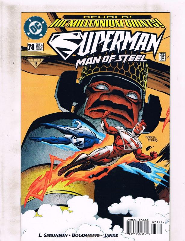 5 Superman Man Of Steel DC Comic Books # 78 79 96 97 103 RC6