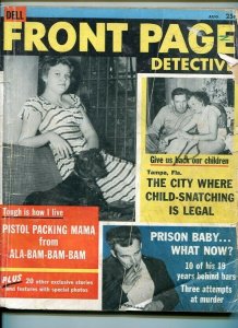 FRONT PAGE DETECTIVE-08/1956-SEX KILLER-DEVIL-PISTOL-BODIES-VENOM FR/G