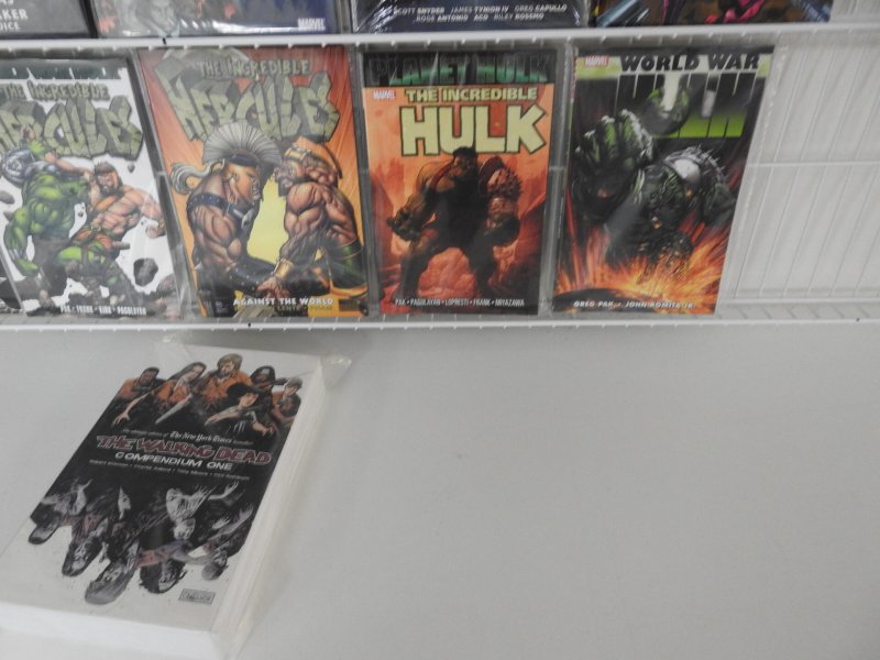 Huge Lot 26 TPB's Hardbacks Compendiums+ W/ Cap, Batman, Walking Dead+ A...