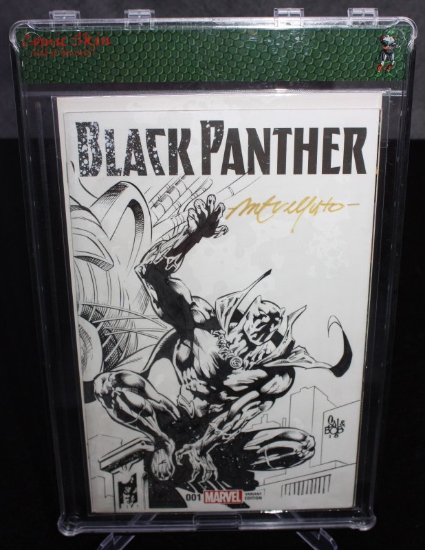 Black Panther #1 - Signed OA Sketch Cover by Sal Velluto - 2018