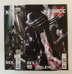 X-FORCE SEX + VIOLENCE #1-3 COMPLETE SET NM MARVEL COMICS WOLVERINE, DOMINO