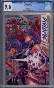 PSYLOCKE #1 CGC 9.6 HTF 2ND SECOND PRINTING WRAPAROUND COVER