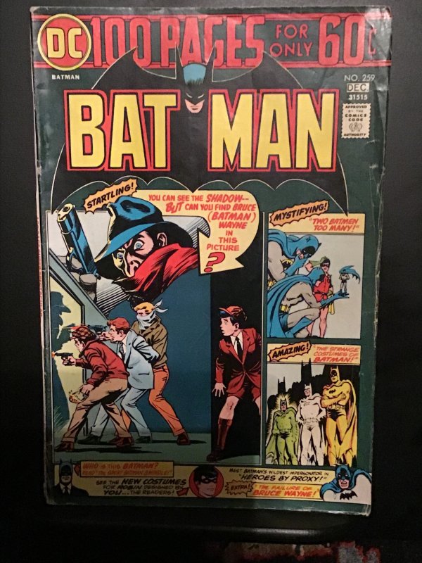 Batman #259 (1974) Mid-grade Giant-Size key! The Shadow! FN Wow