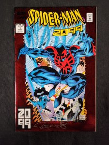 Spider-Man 2099 #1 - Signed by Rick Leonardi / Foil Cover (8.0) 1992