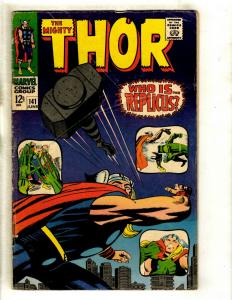 Thor # 141 FN- Marvel Comic Book Loki Odin Sif Avengers Hulk Iron Man GK4