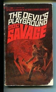 DOC SAVAGE-THE DEVIL'S PLAYGROUND-#25-ROBESON-G-JAMES BAMA COVER-1ST EDITION G