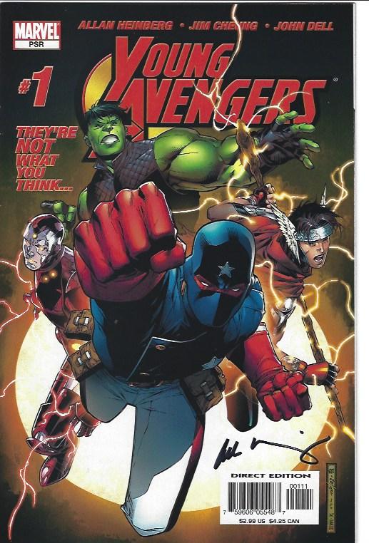 YOUNG AVENGERS #1 SIGHNED HEINBERG NMNT $50.00
