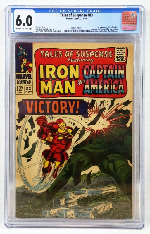 Tales of Suspense #83 CGC 6.0 1966 Marvel Comics Capt America Iron Man Adaptoid