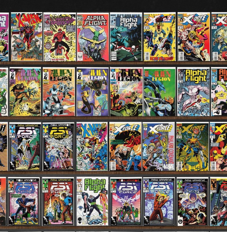 Huge Lot 150+ Comics with Alpha Flight, Alien Legion, Vigilante & More!