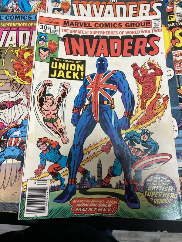 INVADERS Lot Of 17  1976 Bronze Age Lot Includes #7 +8 Union Jack Low Grade Lot