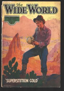 Wide World 7/1935-Skull cover-Pulp adventure stories-Published in U.K.-The R...