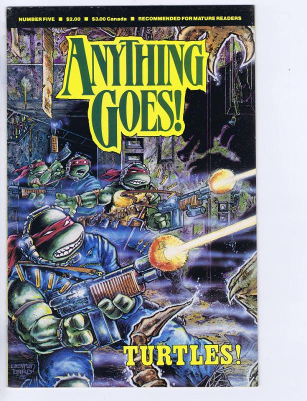 ANYTHING GOES #5, VF, Teenage Mutant Ninja Turtles, Comics Journal 1987