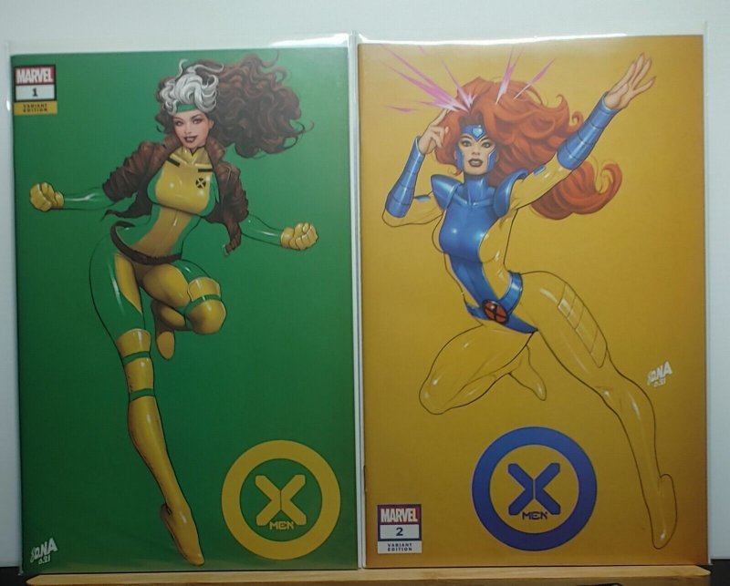 X-Men #1 & #2 David Nakayama Trade Dress Super Clean NM Copies