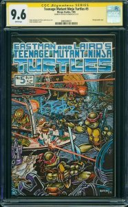 Teenage Mutant Ninja Turtles #5 (Mirage, 1985) CGC 9.6 Signed