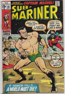 Sub-Mariner   vol. 1   #30 GD Captain Marvel