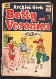 Archie's Girls Betty & Veronica #83 1962-Rick Nelson-Teenage Troubadour featu...