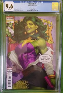 She-Hulk #1 Stanley Artgerm Lau Variant DF 2022 Marvel CGC 9.6 NM 725130317254
