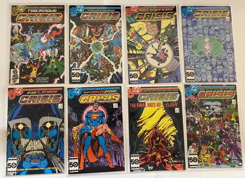 Crisis on Infinite Earths lot #1-9 missing #2 DC 6 different books 6.0 FN (1985) 