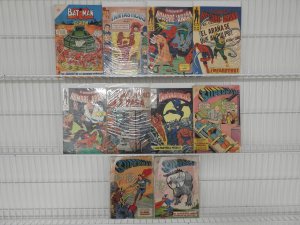 Lot of 10 Spanish Comics W/ Superman, Spider-Man, Fantastic Four, +More! Avg VG+