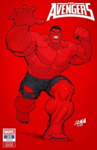 Avengers #35 David Nakayama Color Block Red Variant