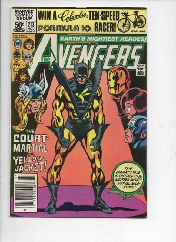 AVENGERS #213, FN/VF, Thor, Yellow Jacket, Iron Man, 1963 1981, Marvel