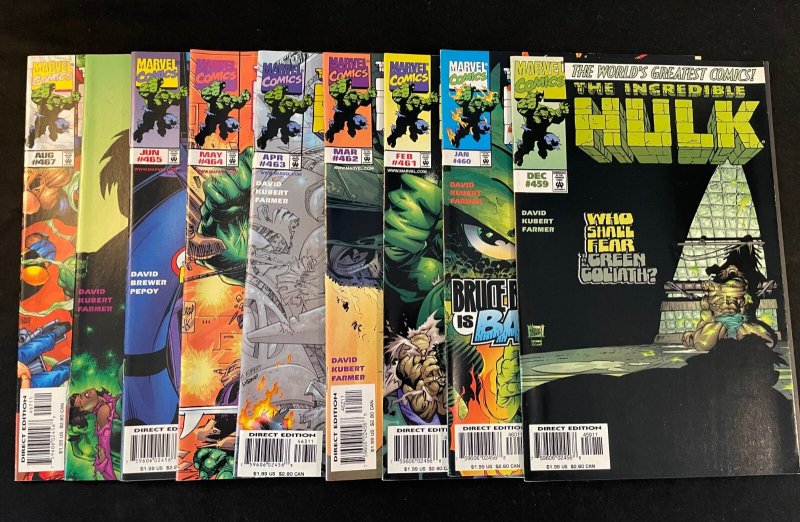 THE INCREDIBLE HULK #450-467  VF to VFNM Condition