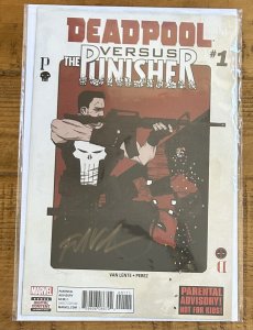 Deadpool Versus The Punisher #1 Signed By Frank Van Lente COA Marvel