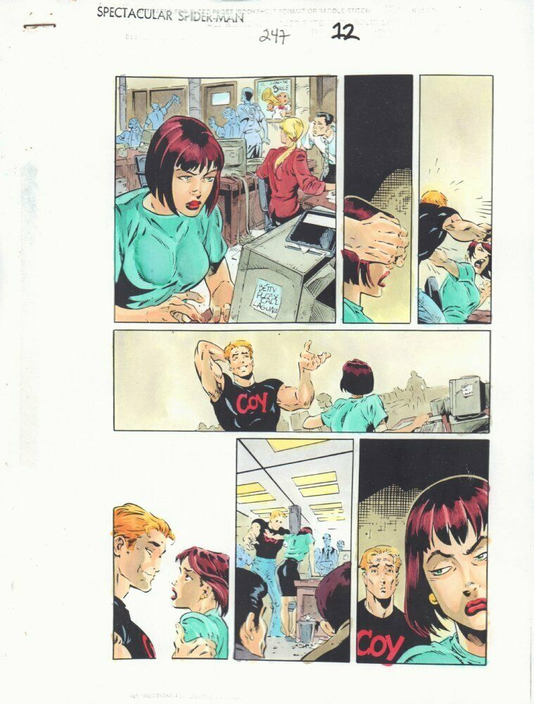 Spectacular Spider-Man #247  Color Guide Art - Betty Brant - by John  Kalisz | Comic Collectibles - Original Art / HipComic