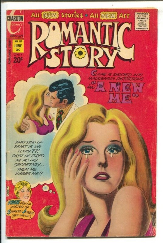 Romantic Story #119 1972-Charlton-Air brush style cover-Shirley Jones poster-VG