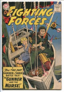 OUR FIGHTING FORCES #53-1959-DC-SILVER AGE-NURSE-GUNNER & SARGE-KUBERT-HEATH-vg