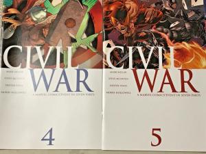CIVIL WAR#1-7 VF/NM LOT 2006 MARVEL COMICS
