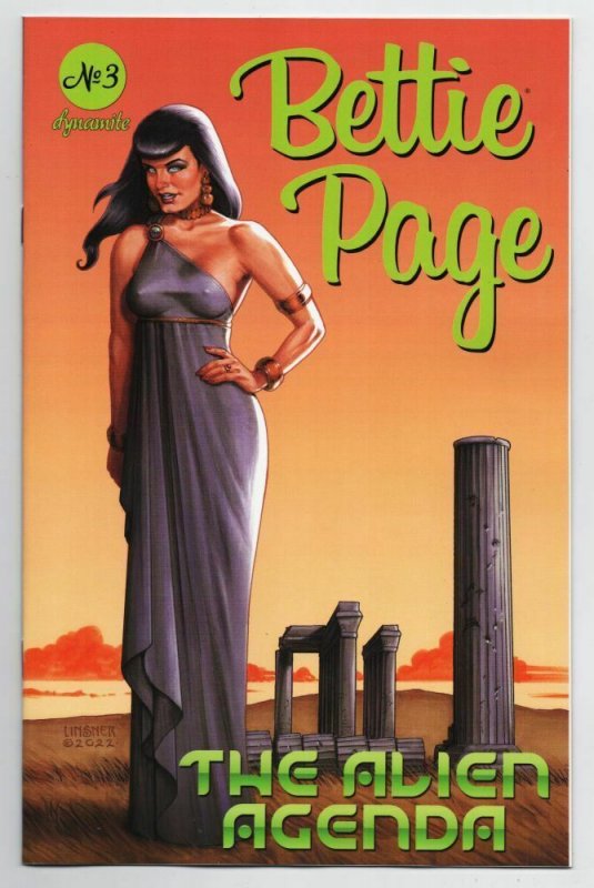 Bettie Page Alien Agenda #3 Cvr A Linsner (Dynamite, 2022) NM 