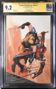 Deadpool & Wolverine WWIII  (2024) # 1 (CGC 9.2) Signed Gabriele Dell'otto * War