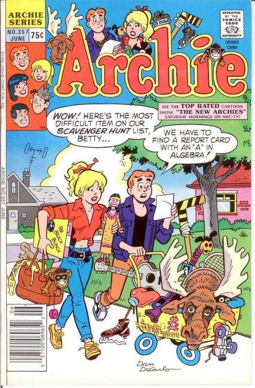 ARCHIE  (1942-     )357 VF-NM June 1988 COMICS BOOK