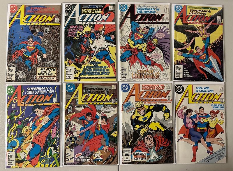 Action Comics lot #550-599 DC 18 diff 6.0 FN (1983-88)